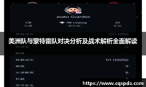 美洲队与蒙特雷队对决分析及战术解析全面解读