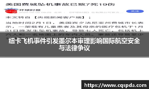 纽卡飞机事件引发墨尔本审理影响国际航空安全与法律争议